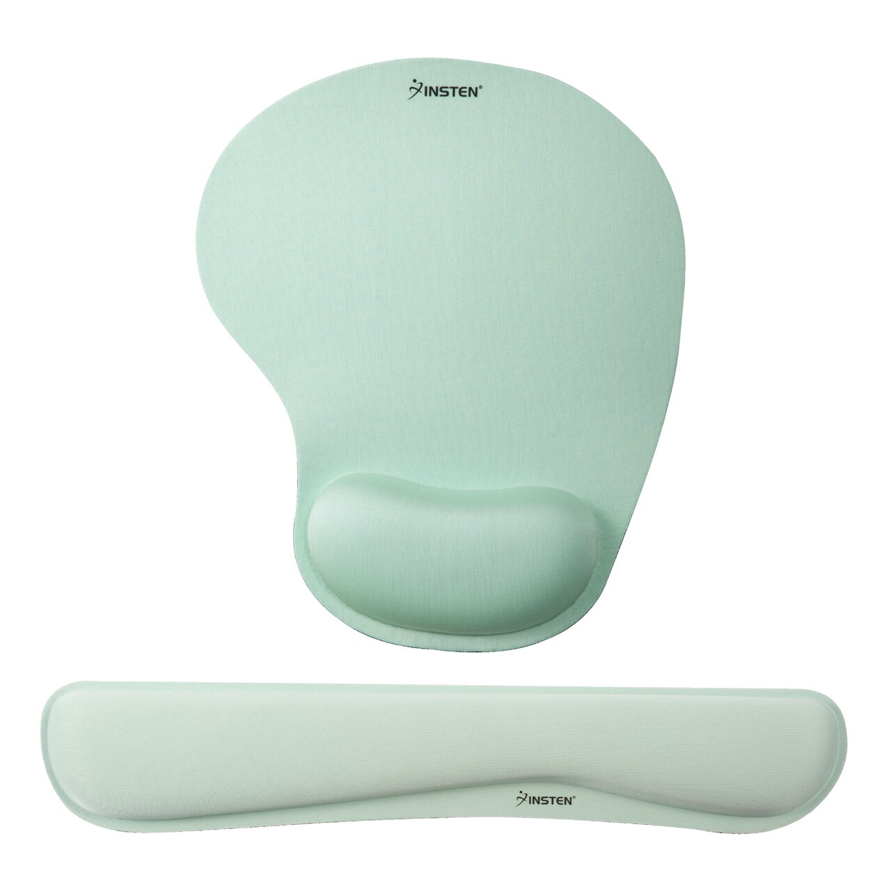 Insten Mouse Pad with Wrist Support and Keyboard Wrist Rest, Ergonomic, Easy Typing, Memory Foam For Gaming Office, Arc L, Green